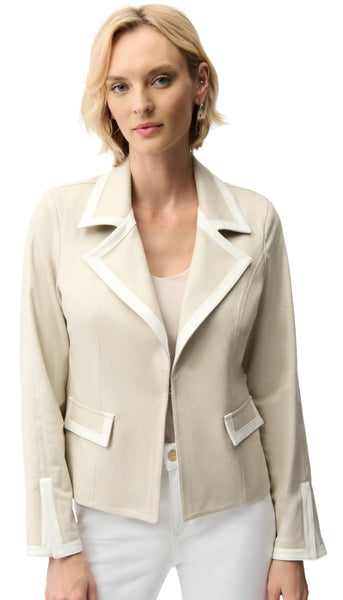 Foiled Faux Suede Fitted Jacket