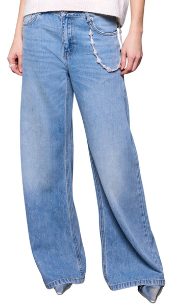 Audrey Pleated Drama Wide Denim