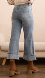 Brooke Palazzo Jeans With Cuffs