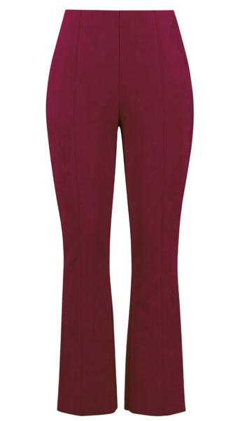 Scuba Suede Flared Pull On Pant