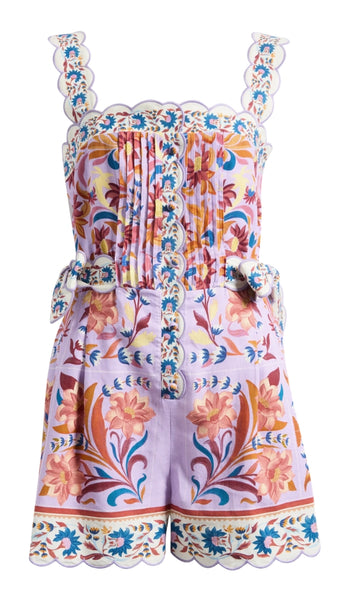 Flower Tiles Lilac Romper