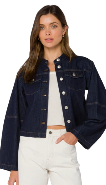 Aracely, Barrel Sleeve Crop Jacket