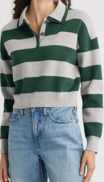 Lennon Double Collar Rugby Stripe
