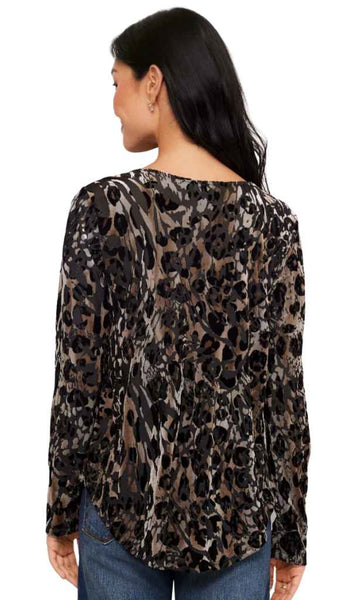 Velvet Burnout Shirttail Top