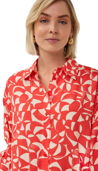 Scarlet Graphic Blouse