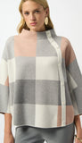 Plaid Jacquard Sweater Knit Top