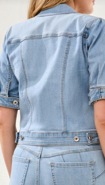 Elbow Sleeve Denim Jacket