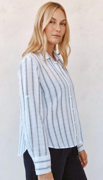 Clean Split Back Button Down