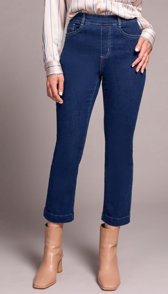 Audrey Pull On Crop Straight Jeans