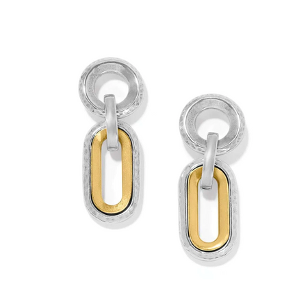 Pebble Dot Medali Reversible French Wire Earrings - Crystal