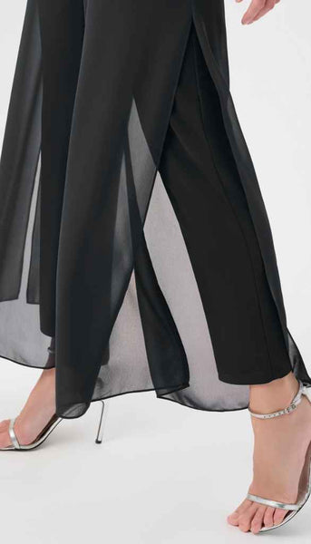 Chiffon Wide Leg Pull On Pants