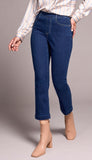 Audrey Pull On Crop Straight Jeans - Deep Water