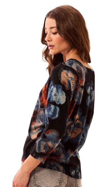 Soft Yarn 3/4 Sleeve Crewneck
