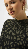 Jacquard Animal Print Sweater