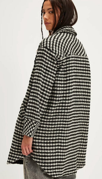 Get Around Houndstooth Shacket