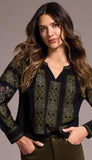 Long Sleeve Blouse With Embroidery