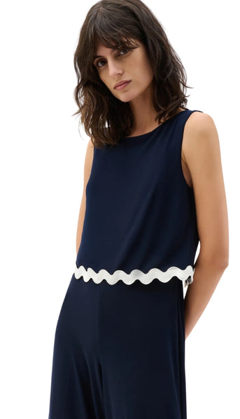 Culotte Jumpsuit With Contrast Trim