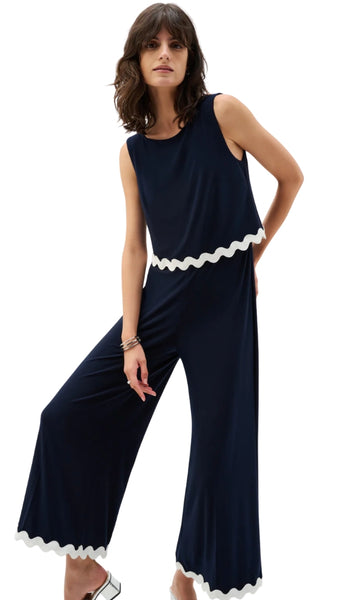Culotte Jumpsuit With Contrast Trim