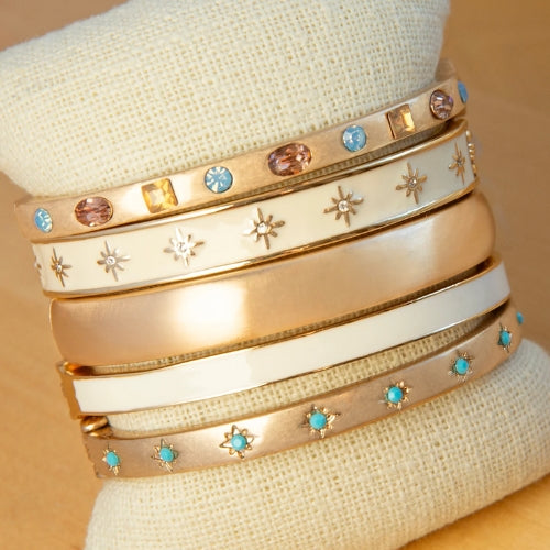 Enamel Mini Starburst Bangle
