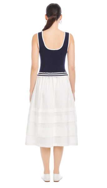 Thea Contrast Midi Dress