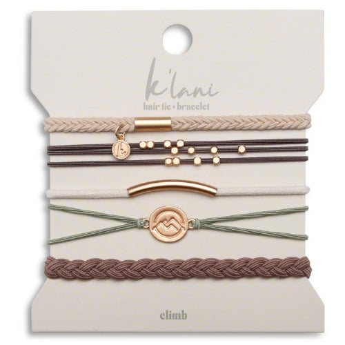 Hair Tie + Bracelet-Climb, Medium