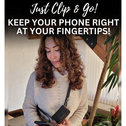 Clip & Go Strap With Pouch - Brushed Vegan Leather