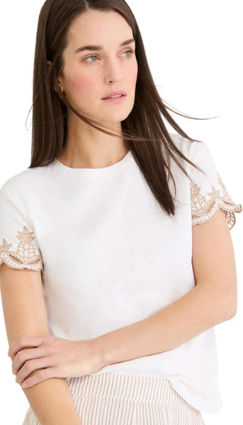 Deco Sleeve Cotton Slub Tee