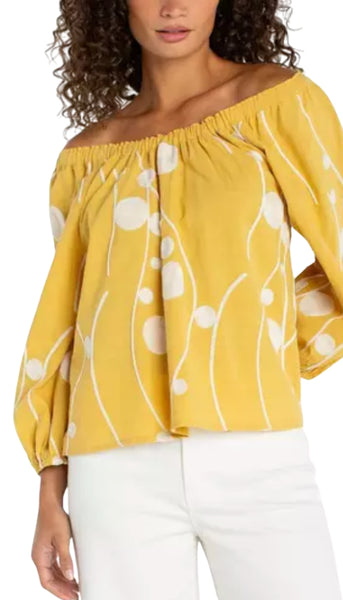 3/4 Sleeve Woven Top