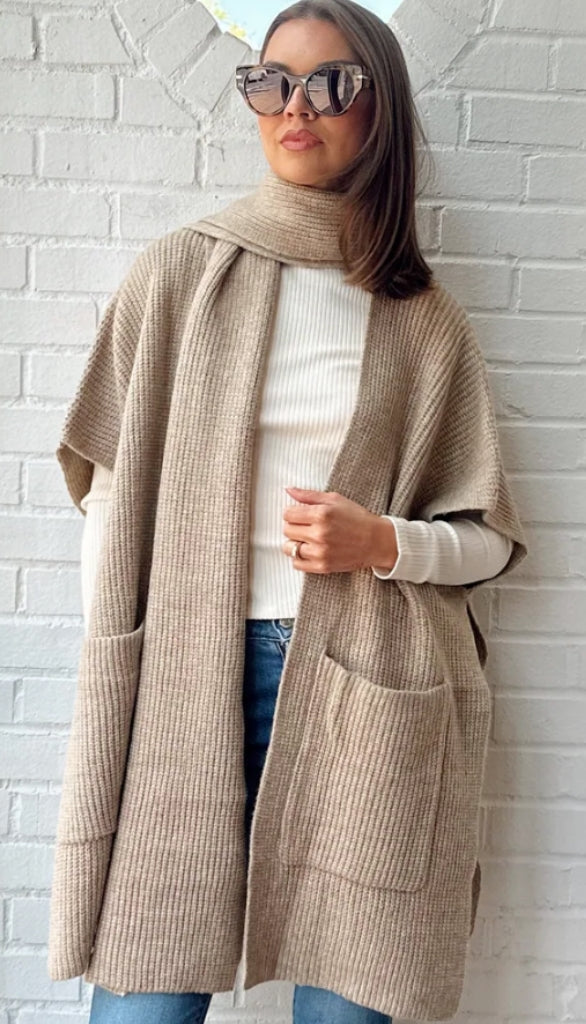 Brienne Scarf Poncho Cardigan