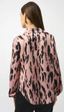 Animal Print Draped Top