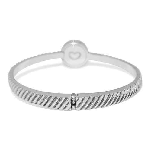 Illumina Celeste Dome Silver Hinged Bangle
