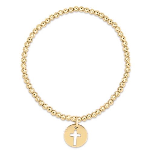 Signature Cross Gold Disc-3Mm Bead