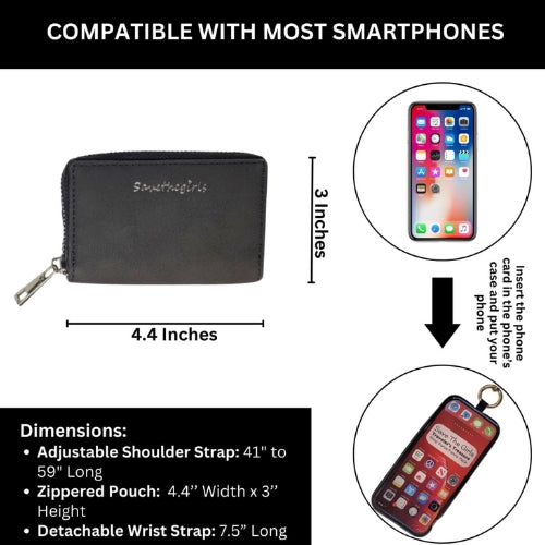 Clip & Go Strap With Pouch - Brushed Vegan Leather