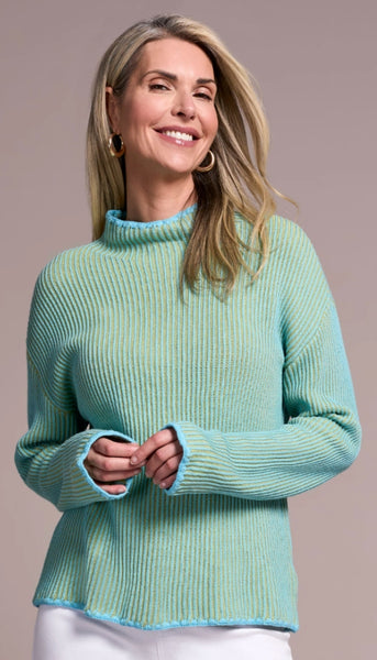 Long Sleeve Funnel Neck Sweater