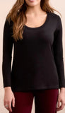 Scoop Neck Knit With Side Slits