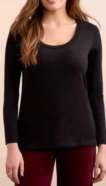 Scoop Neck Knit With Side Slits