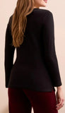 Scoop Neck Knit With Side Slits