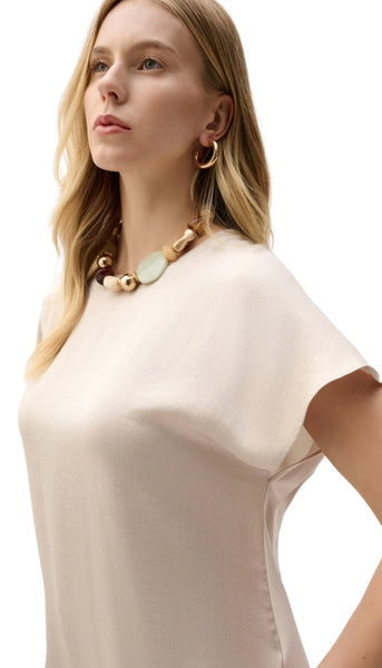 Satin & Silky Knit Straight Top