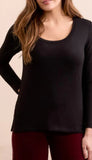 Scoop Neck Knit With Side Slits