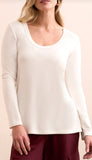 Scoop Neck Knit With Side Slits