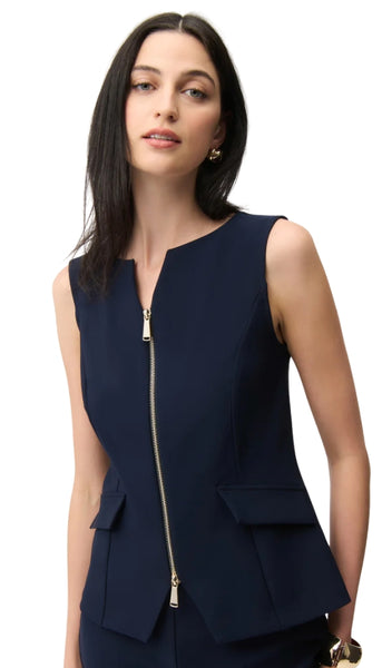 Fitted Vest With Front Zipper