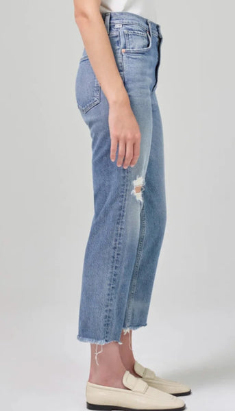 Daphne Crop-High Rise Stovepipe - Lucky Charm