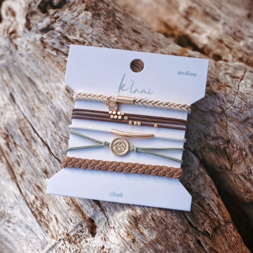 Hair Tie + Bracelet-Climb, Medium