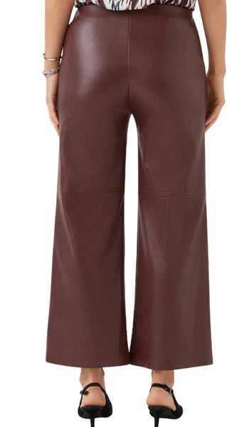 Faux Leather Pull On Pants
