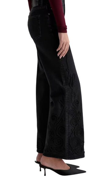 Saige Wide Leg-Mid Rise Fit - BeBop