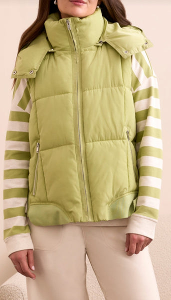 Quilted Vest With Removable Hood