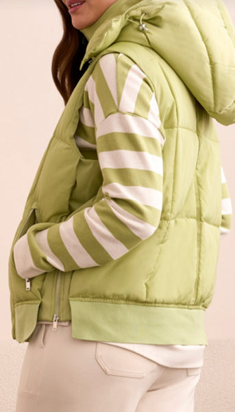 Quilted Vest With Removable Hood