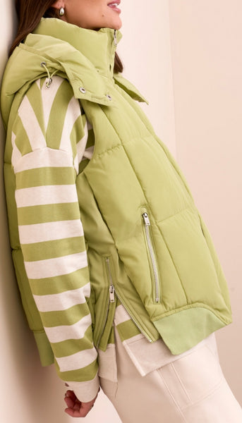 Quilted Vest With Removable Hood