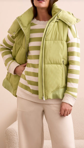 Quilted Vest With Removable Hood