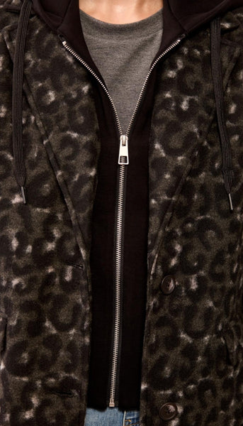 Car Coat With Removable Hood